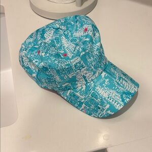 Lilly Pulitzer Blue and White Patterned Hat